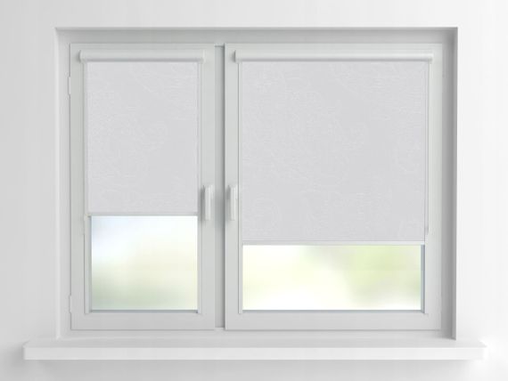 Рулонная штора Rolets Арабеска 2-2018-1350 135x170 см закрытого типа Белая | Зображення 1