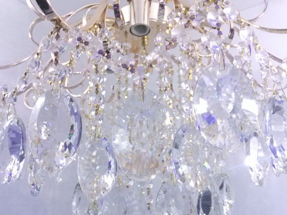 Люстра стельова кришталева 25484 Золото 60х57х57 см. | Зображення 3