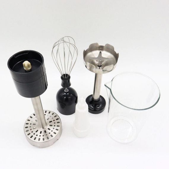 Блендер занурювальний з чашею 4в1, 1200Вт, Rainberg RB-2238 / Ручний міксер блендер з насадками | Зображення 5