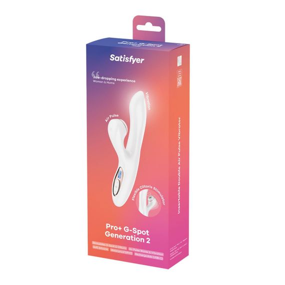 Вакуумний вібратор-кролик Satisfyer Pro+ G-Spot Generation 2 Wihte (м'яте паковання!!!) Sex Aura | Зображення 8