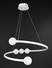 Люстра світлодіодна підвісна LED світильник для квартири на стелю лед 27560 Білий 25-90х60х60 см.