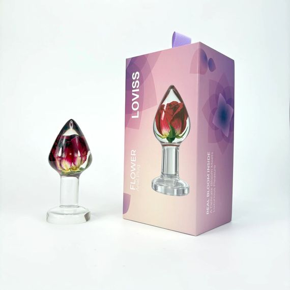 Роскошная анальная пробка Loviss Rose Anal Plug с настоящей розой внутри | Зображення 3