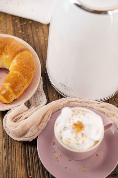 Електрочайник з нержавіючої сталі Adler AD 1341 білий, 1,7 л, 2200 Вт | Зображення 7