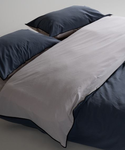 Постельное белье Limasso Stonewashed Essualte 200 х 220 см Natural Cream - Natural Grey | Зображення 5