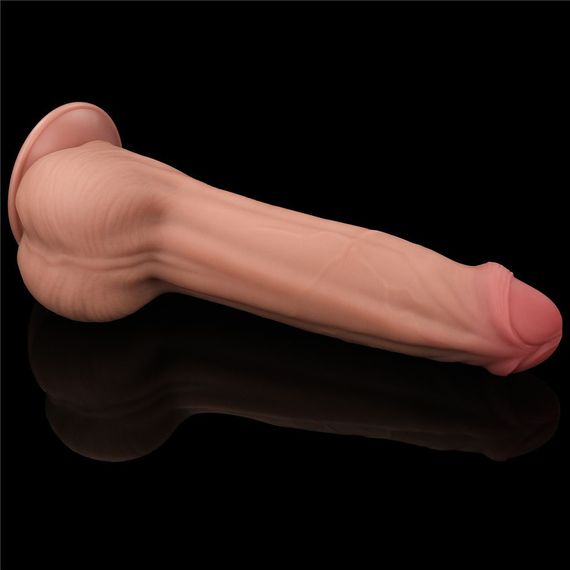 Фаллоимитатор 11.5'' King Sized Sliding Skin Dual Layer Dong Sex Aura | Зображення 5