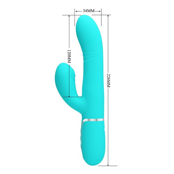 Вібромасажер із поступальним рухом серії Pretty Love - Mariana Twinkled Green 7 vibration functions 4 rolling functions, Sex Aura | Зображення 8
