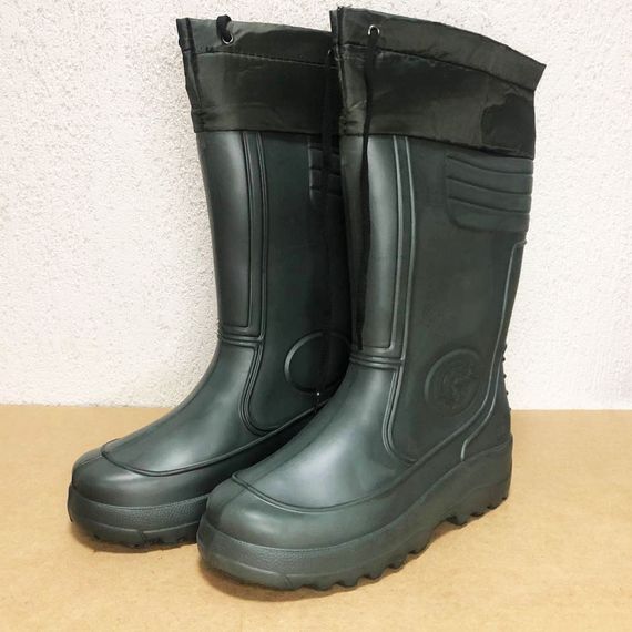 Мужские резиновые сапоги для военных 43р, Сапоги из резины для весны Теплые резиновые олива NK-39 | Зображення 7