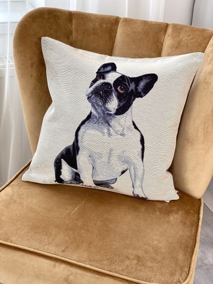 Наволочка гобеленова одностороння FRENCH BULLDOG-NV Limaso | Зображення 2