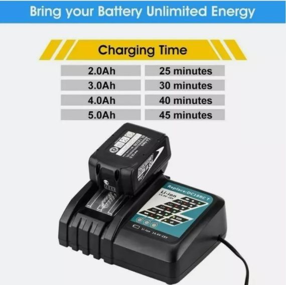 Пристрій для швидкого заряджання акумуляторів Makita DC18RC LXT/CXT 195584-2 BL1415, BL1815, BL1430, BL1830 | Зображення 6