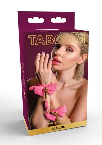 Наручники з бантиками Taboom Malibu Wrist Cuffs із веганської шкіри, рожеві sexstyle | Зображення 9