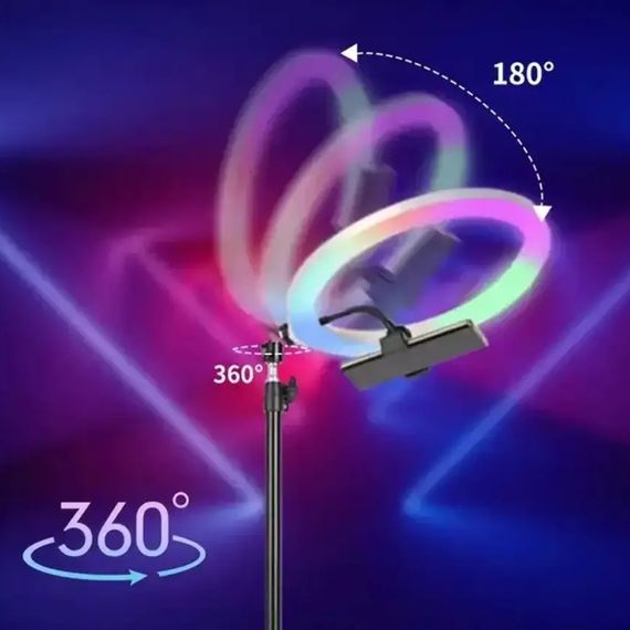 Кольцева LED лампа XPRO RL-18RGB чорний (41767-RL-18RGB_1520) | Зображення 3