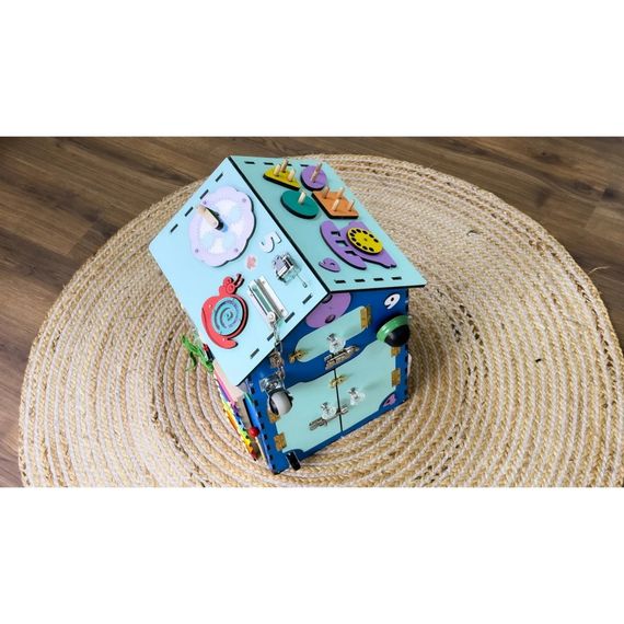 Развивающая игрушка Бизикуб "Дом" TG200222 голубой, 55х30х30 см | Зображення 3