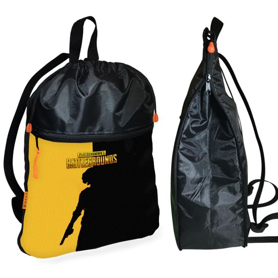 Рюкзак-мішок для взуття, спортивної форми Пабг «PUBG» дитяча сумка для змінки з розширювачем (01348)