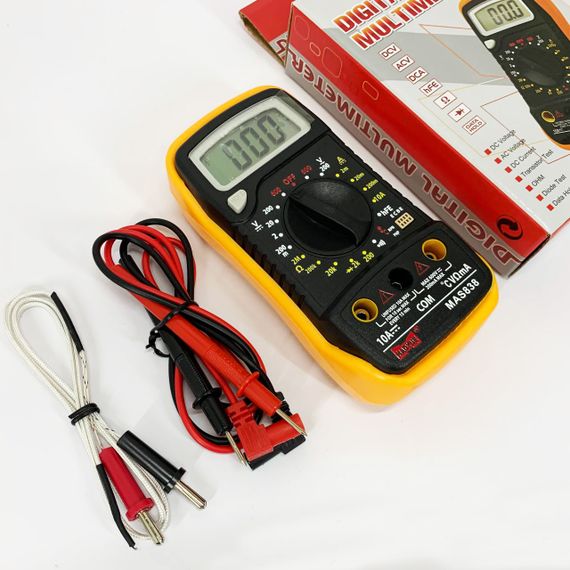 Мультиметр HAOYUE MAS838 з функцією вимірювання температури, перевірка транзисторів, звукове продзвонювання | Зображення 5
