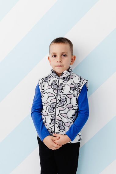 Жилетка флісова для хлопчика Носи своє 110 Білий (p-12204-135562) | Зображення 2