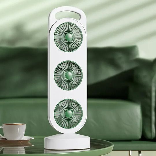 Трехголовочный вентилятор USB Перезаряжаемый XPRO Three head fan (45899-_250)