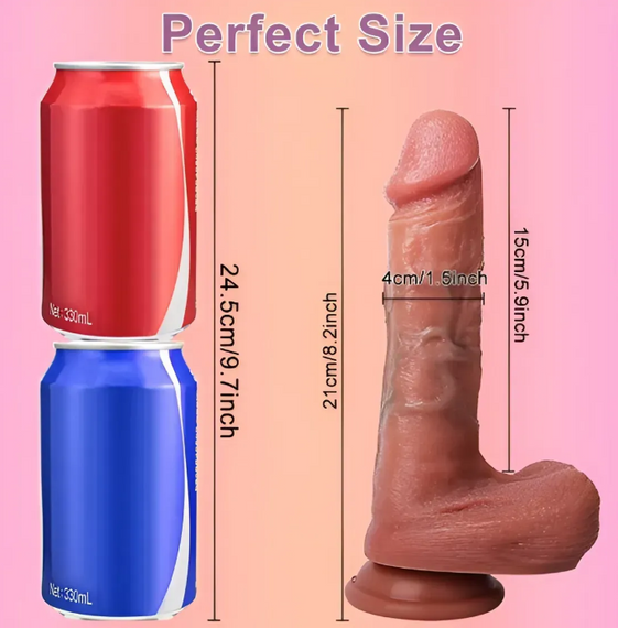 Большой фаллоимитатор с мошонкой на присоске OYO - Dildo Double Layer Silicone YQW-025 (длина 21 см, диаметр 4 см) Sex Aura | Зображення 4