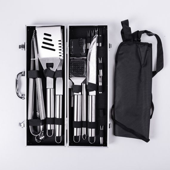 Набор аксессуаров для барбекю, мангала, гриля 19 предметов 42х14х7.5 см в кейсе HP-21-3