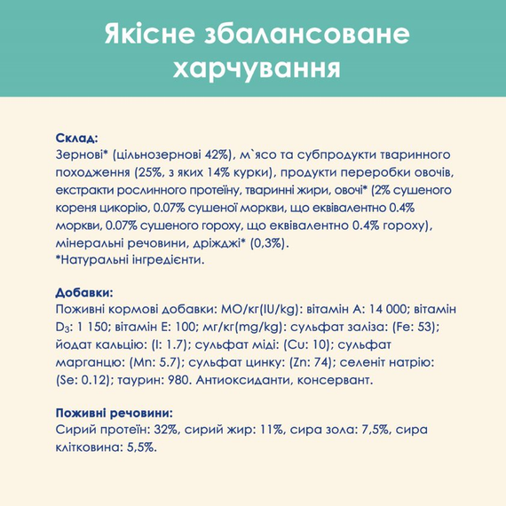 Сухий корм Purina Cat Chow Hairball для дорослих котів Виведення вовни з куркою 15кг | Зображення 7