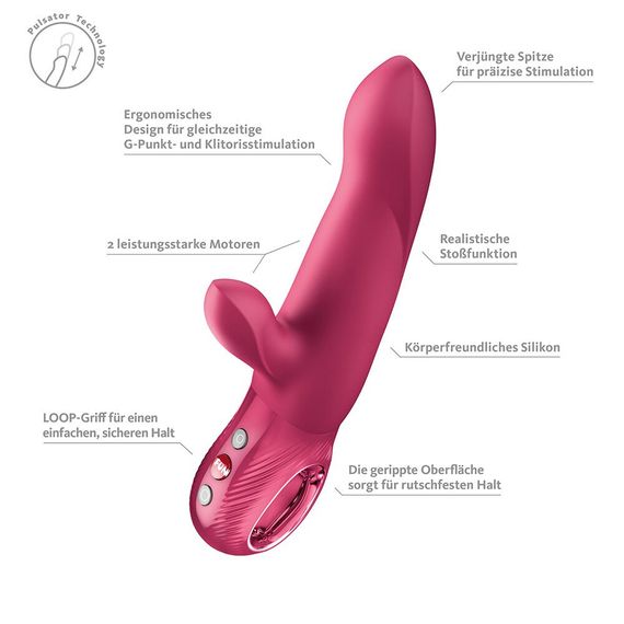Пульсатор Fun Factory Bi Stronic Arc Raspberry | Зображення 7