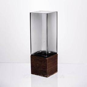 Ваза для цветов квадратная стеклянная 8×8×25 (см) декоративна ваза 900 (мл) из толстого стекла HP-19-160-2