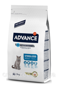 Сухий корм для стерилізованих котів Advance Sterilized Turkey з індичкою 1.5 кг 577219
