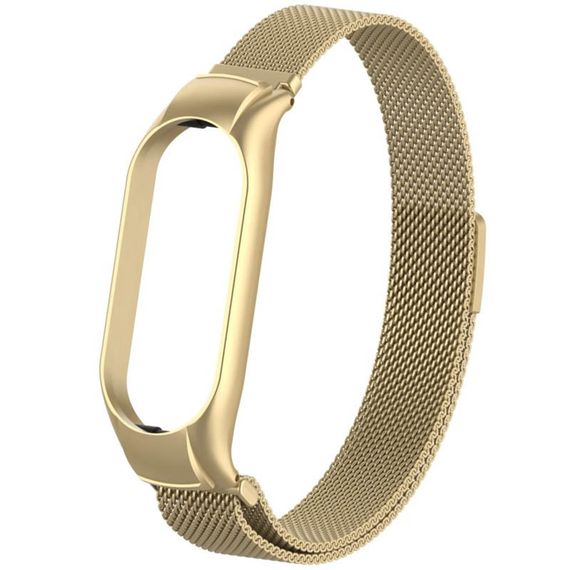 Ремешок Milanese Loop Design для Xiaomi Mi Band 5/6 Vintage gold | Зображення 5