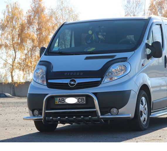 Кенгурятник з вусами WT003-Plus (нерж.) для Opel Vivaro 2001-2015 рр | Зображення 2