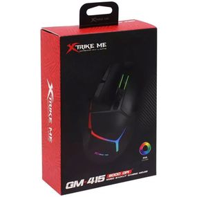 Мишка XTRIKE ME GM-415, ігрова, USB, 8000dpi., 9кн., RGB чорна