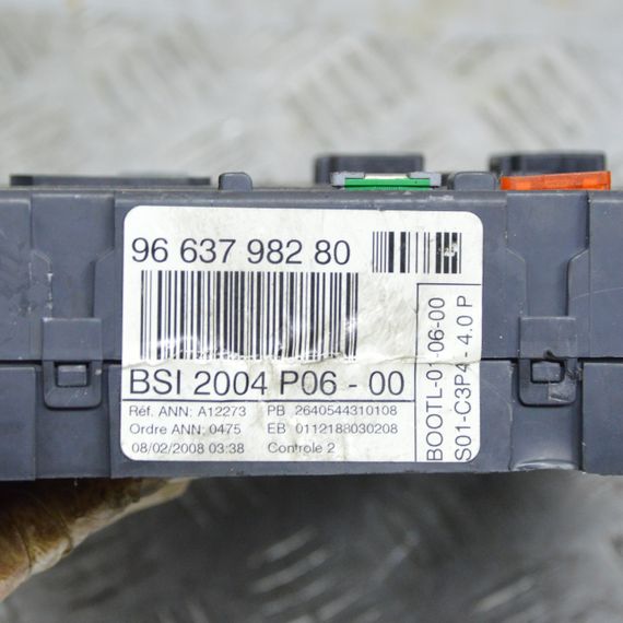 Блок запобіжників BSI 2004 P06 1.4 / 1.6 HDI Peugeot 207 2006-2012 Модуль БСІ Пежо 207 9663798280 | Зображення 2