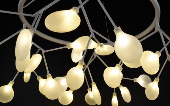 Люстра підвісна на 36 лампочок 27053 Білий 50-120х100х100 см. | Зображення 9