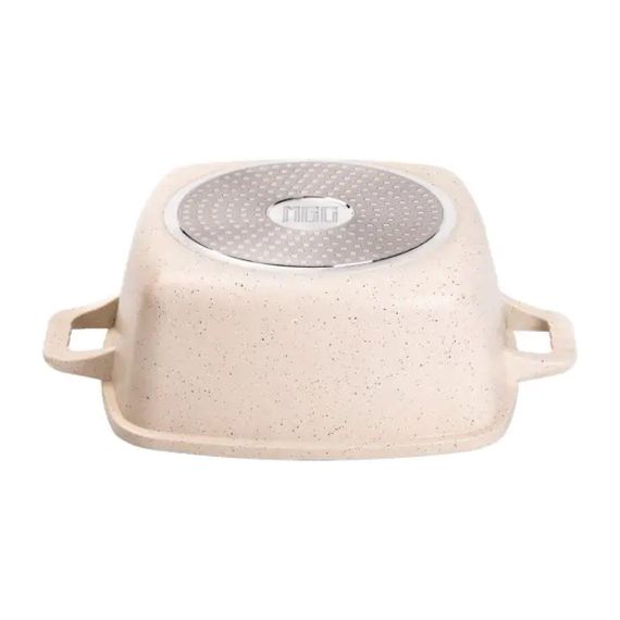 Набор из 3 квадратных кастрюль, 20, 24, 28 см, алюминий, толстое дно MGC HP-4-403 | Зображення 3