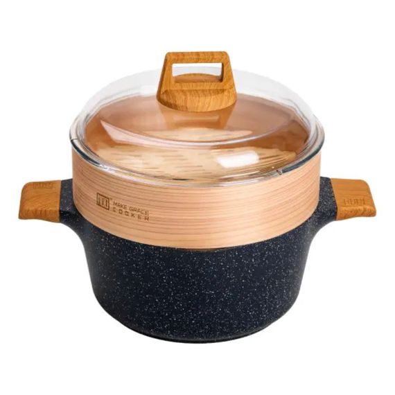 Набір посуду MGC 2 каструлі, 2 сковороди, сотейник, пароварка, ополоник, лопатка, фартух | Зображення 1