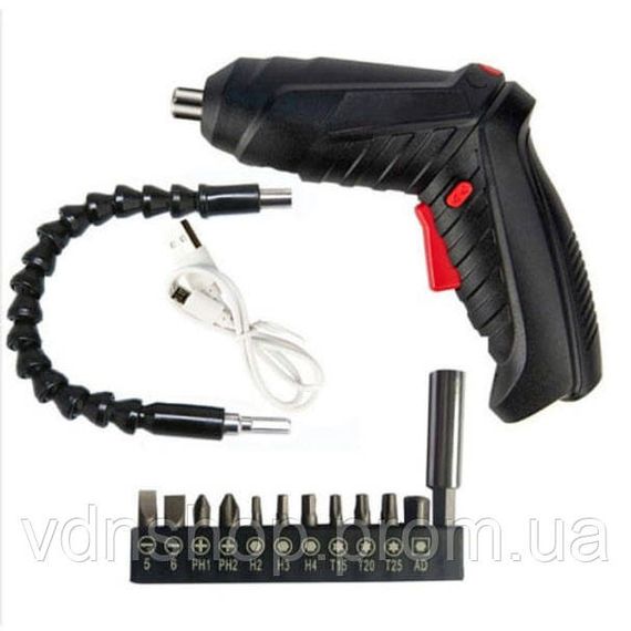 Шуруповерт аккумуляторный с насадками 47 предметов в кейсе отвертка аккумуляторная в чемодане CN-98 | Зображення 1