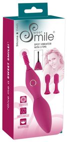 Кліторальний вібратор Sweet Smile Spot Vibrator With 3 Tips, рожевий