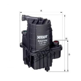 Фильтр топливный Renault Clio 1.5 dCi 05-14, Hengst, H427WK,