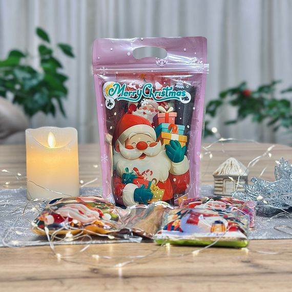 Різдвяний подарунковий набір йогуртової пастили «Йогуртові святкові карамельки» - 300 г Святий Миколай | Зображення 1