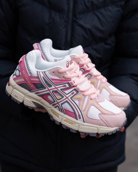Кросівки жіночі літні -сітка  Asics Gel Kahana 8 колір: білий/ рожевий | Зображення 6