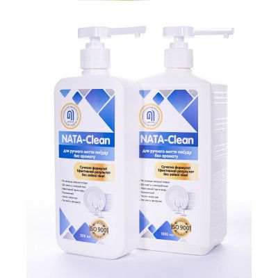 Средство для ручного мытья посуды Nata Group Nata-Clean Без аромата 1000 мл (4823112600939) | Зображення 3