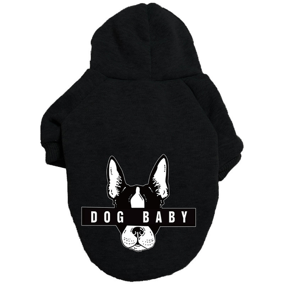 Толстовка для собак на флісі Dog baby чорного кольору розмір S