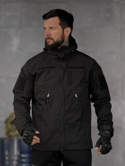 Демісезонна тактична куртка софтшел lion black ВТ5053