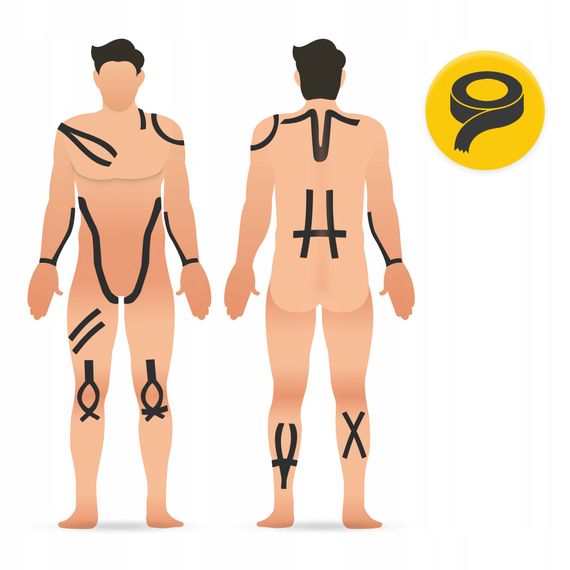 Стрічка кінезіологічна (кінезіо тейп) 4FIZJO 5 см x 31 м Black (P-5905973405522) | Зображення 4