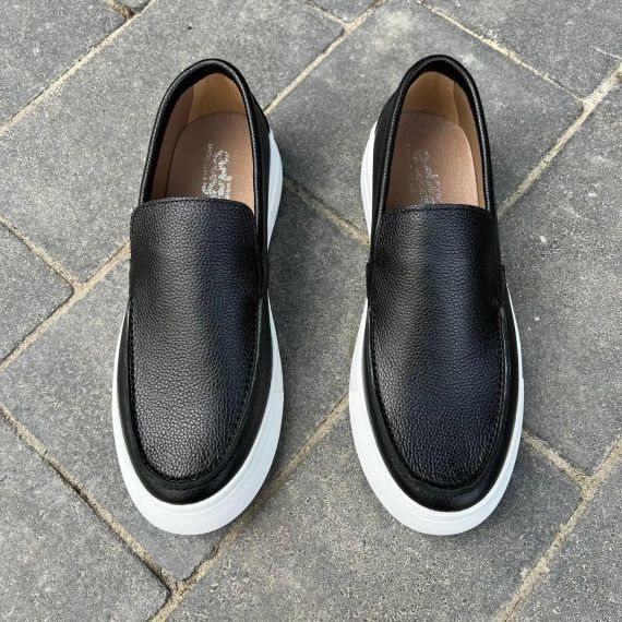 Черные кожаные мужские лоферы 42 размер | Зображення 5