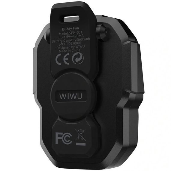 Bluetooth Колонка WiWU SPK-001 Buddy Fun with Magnetic Clip 3W Black | Зображення 2