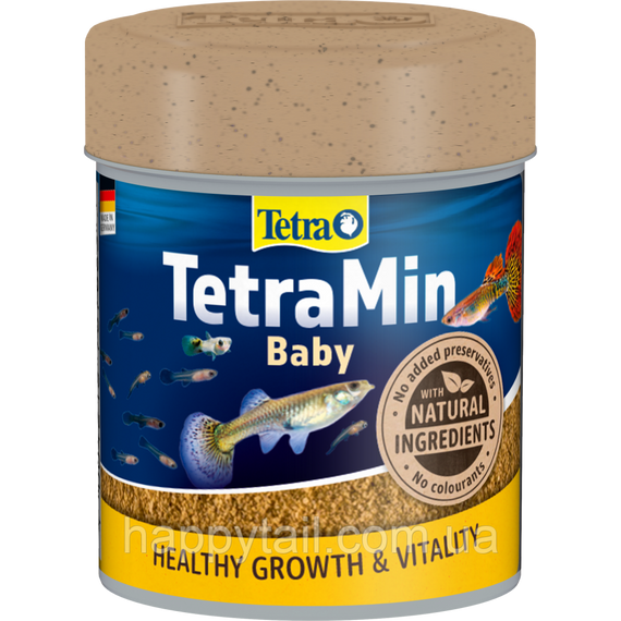Корм TetraMin Baby 66 мл — Стартові мікропластівці для малька (до 1 см)