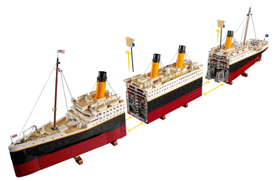 Блоковий конструктор Титанік 1.15 метра, 9090PCS | Зображення 6