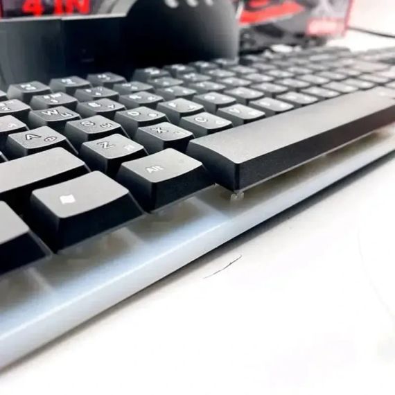 Игровой комплект клавиатура и мышь наушники коврик 4в1 Linmoni TF-400 Kit с RGB подсветкой для геймеров | Зображення 5