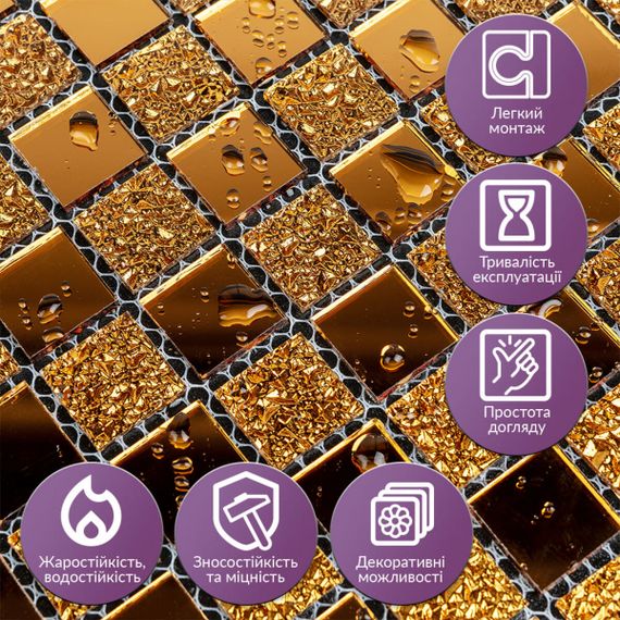 Мозаїка з декоративного скла 298х298х4,5мм SW-00002360 | Зображення 3