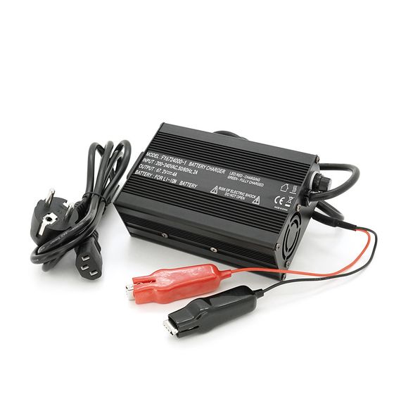 Зарядний пристрій для акумуляторів Li-ion 67.2V4A+ крокодили 135x90x50mm | Зображення 2