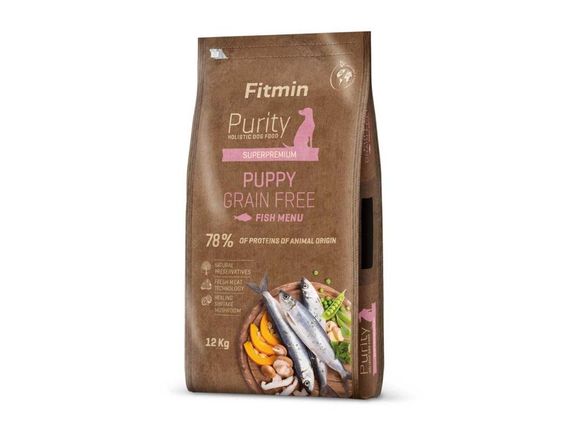 Fitmin dog Purity GF Puppy Fish (для цуценят всіх порід з рибою беззерновий), 12 кг | Зображення 1